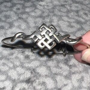 Alex and Ani Silver Celtic Knot Bangle Bracelet